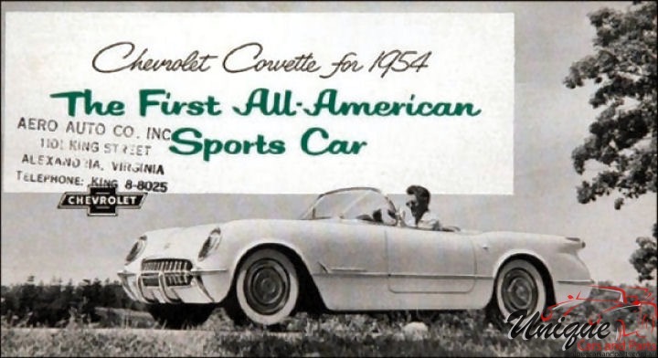 1954 Corvette Brochure Page 3